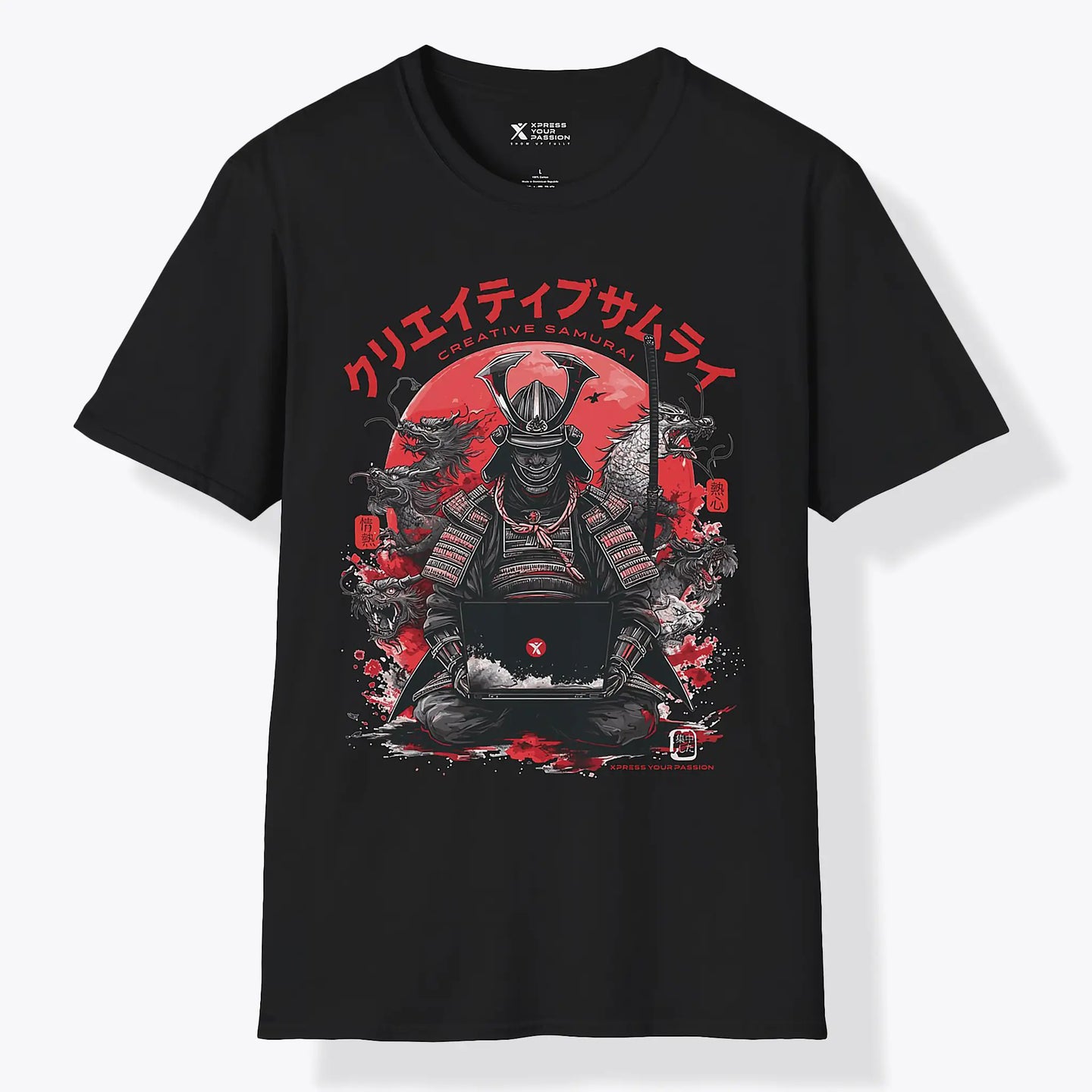 Xpress Your Passion Takashi | Creative Samurai T-Shirt Black / S