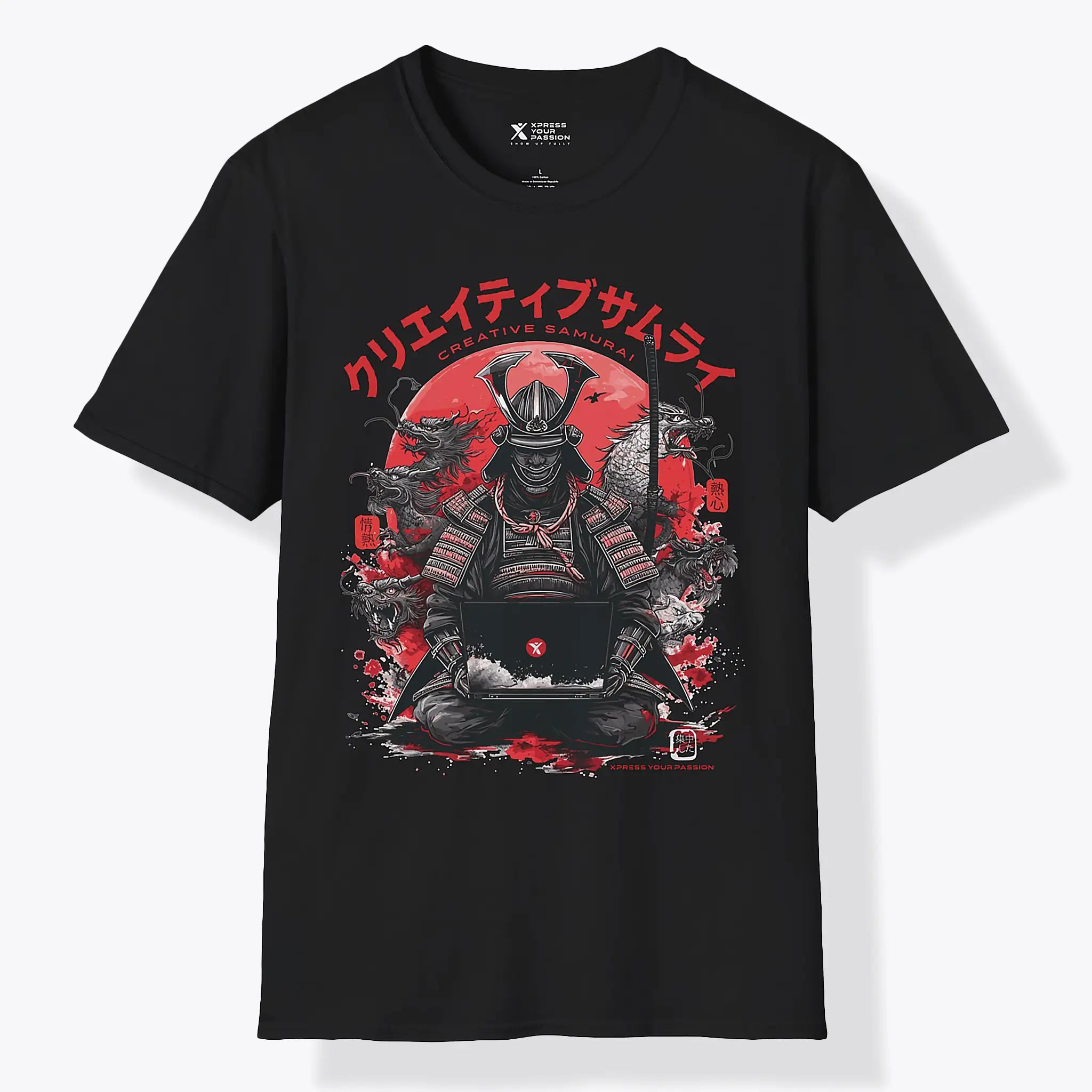 Xpress Your Passion Takashi | Creative Samurai T-Shirt Black / S