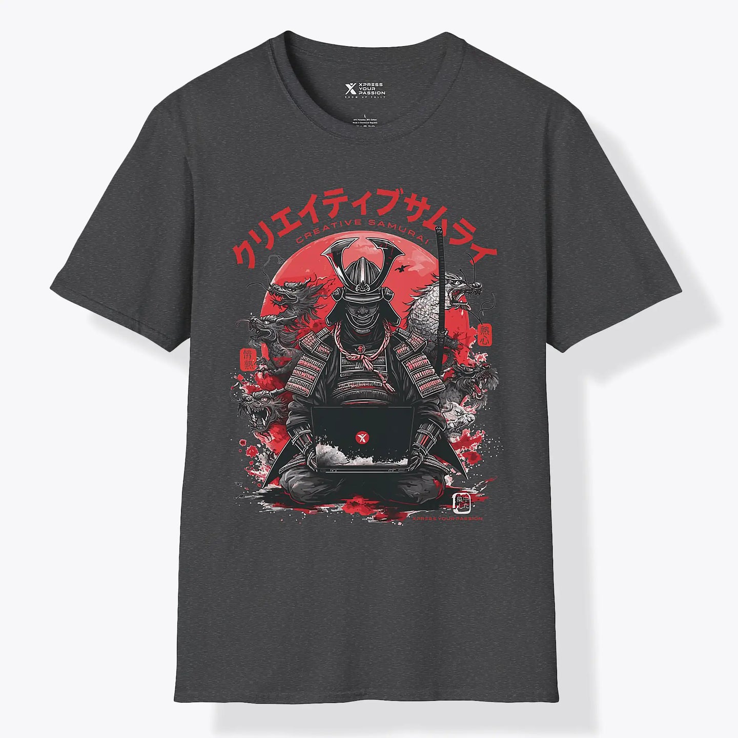 Xpress Your Passion Takashi | Creative Samurai T-Shirt Dark Heather / S