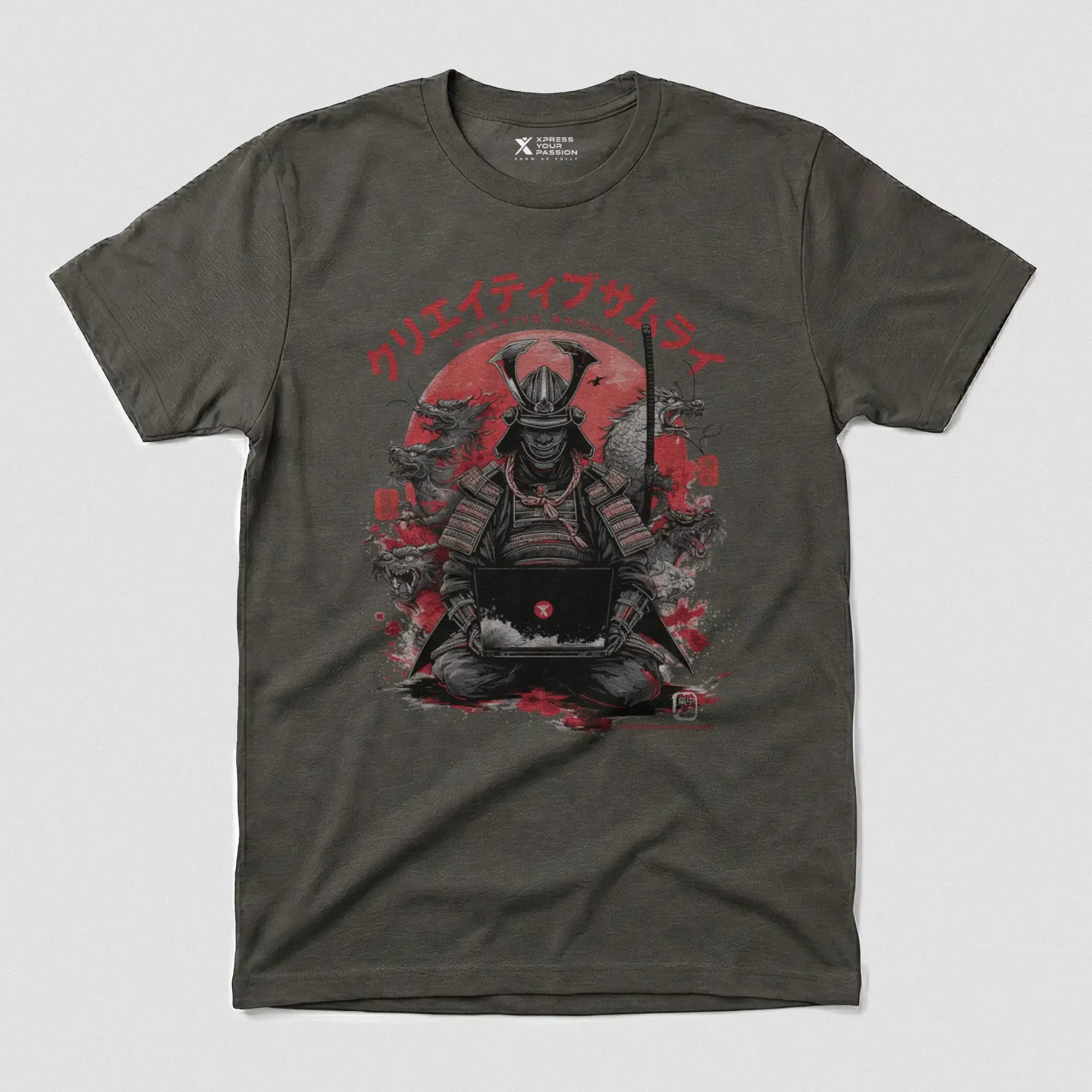 Xpress Your Passion Takashi | Creative Samurai T-Shirt Charcoal / S