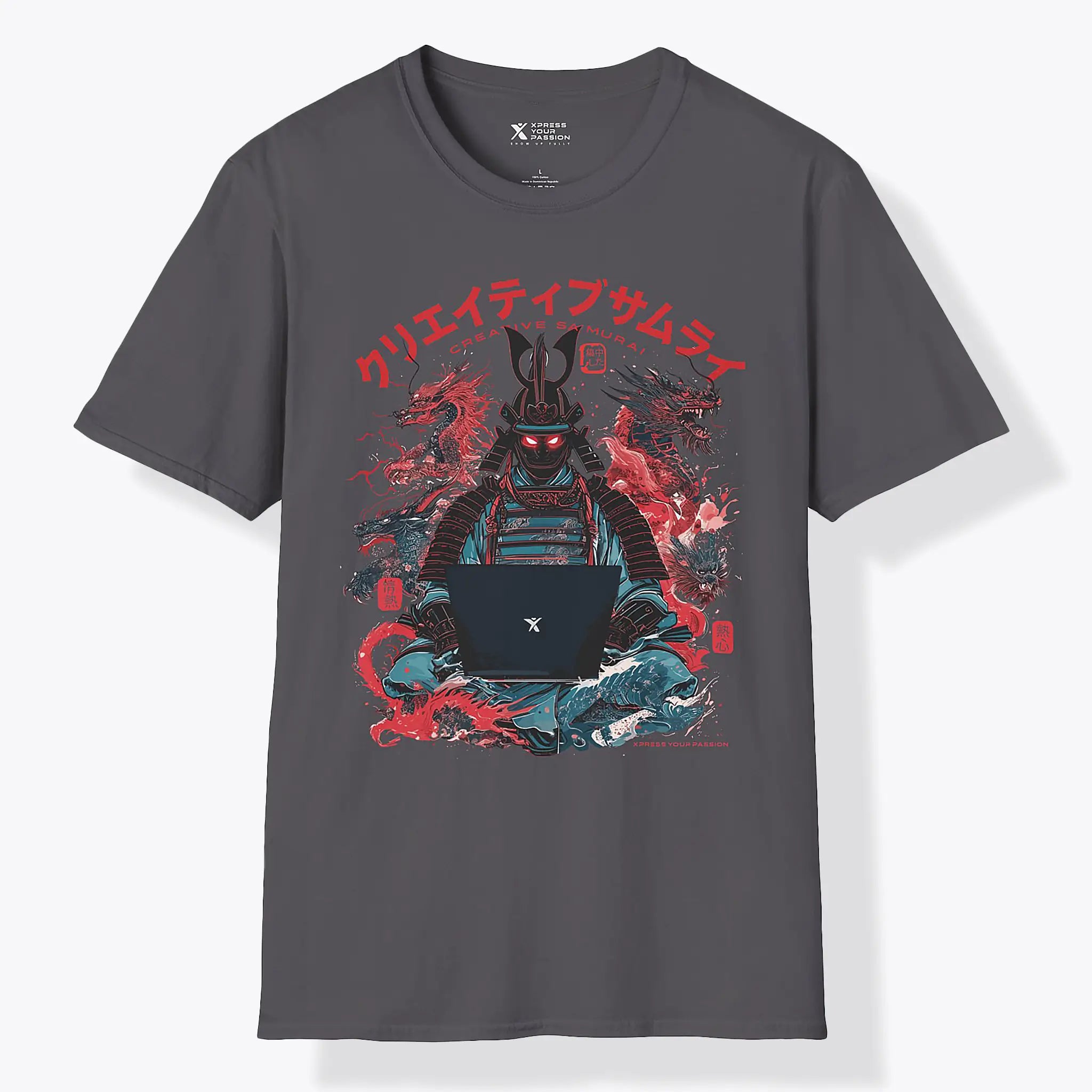Xpress Your Passion Toshiro | Creative Samurai T-Shirt Charcoal / S