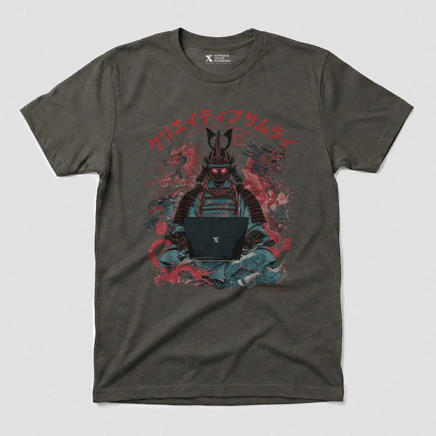Xpress Your Passion Toshiro | Creative Samurai T-Shirt Charcoal / S