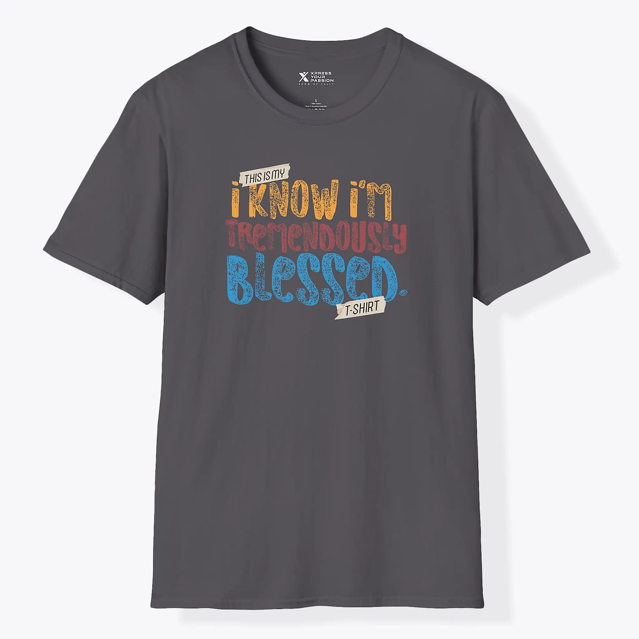 Xpress Your Passion Tremendously Blessed T-Shirt Charcoal / S