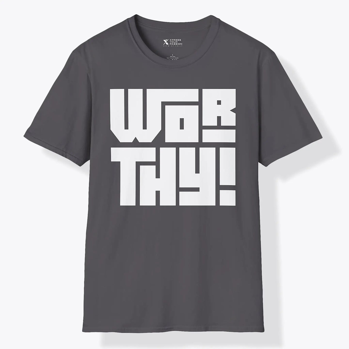 Xpress Your Passion Worthy | Bold T-Shirt Charcoal / S