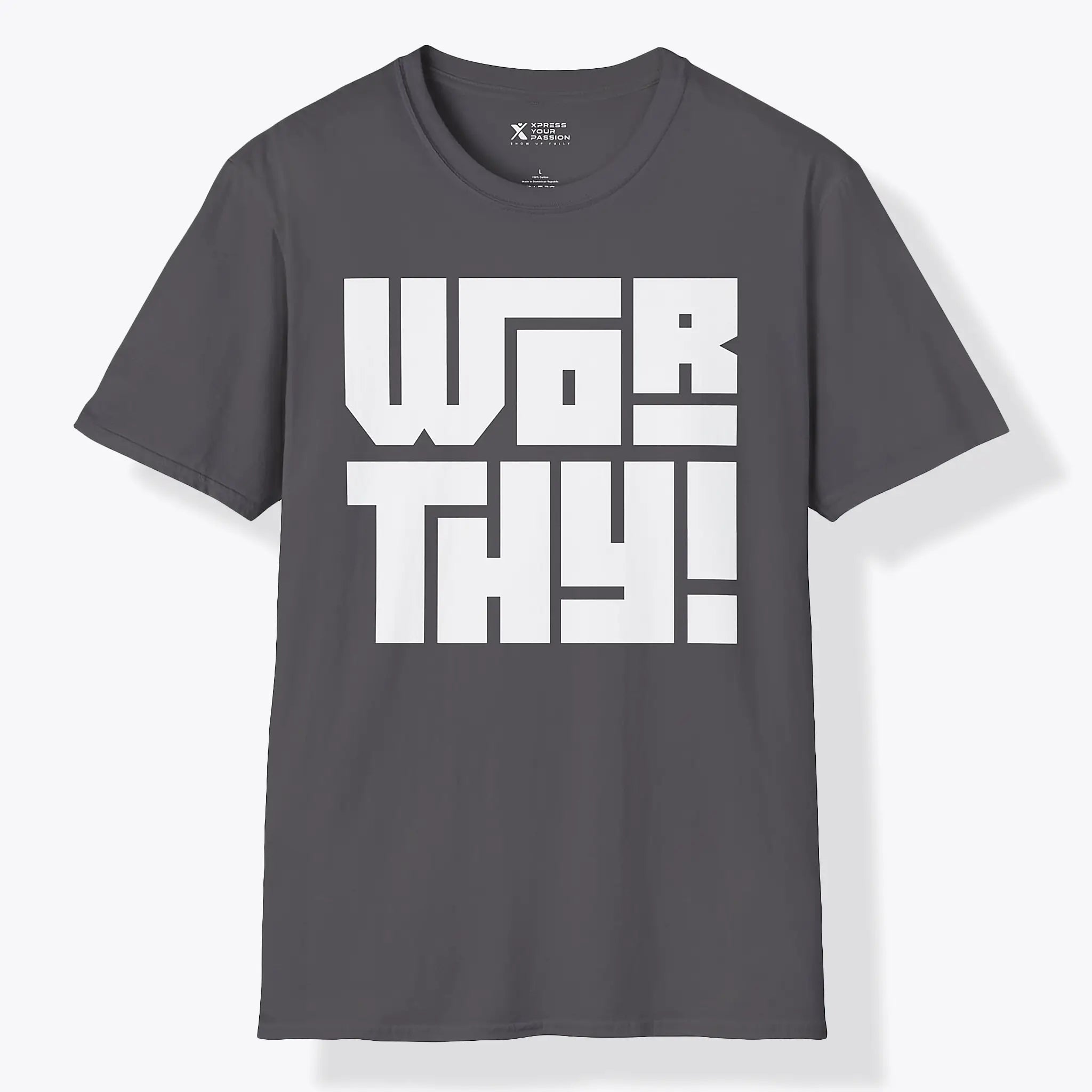 Xpress Your Passion Worthy | Bold T-Shirt Charcoal / S