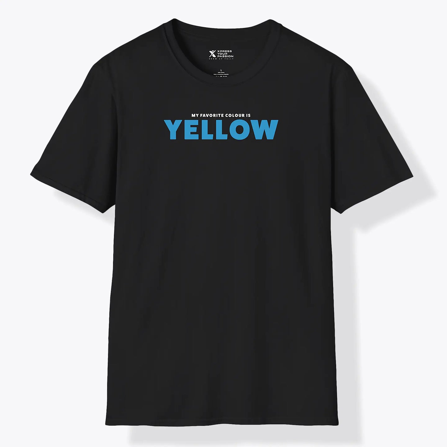 Xpress Your Passion Yellow Blue T-Shirt Black / S