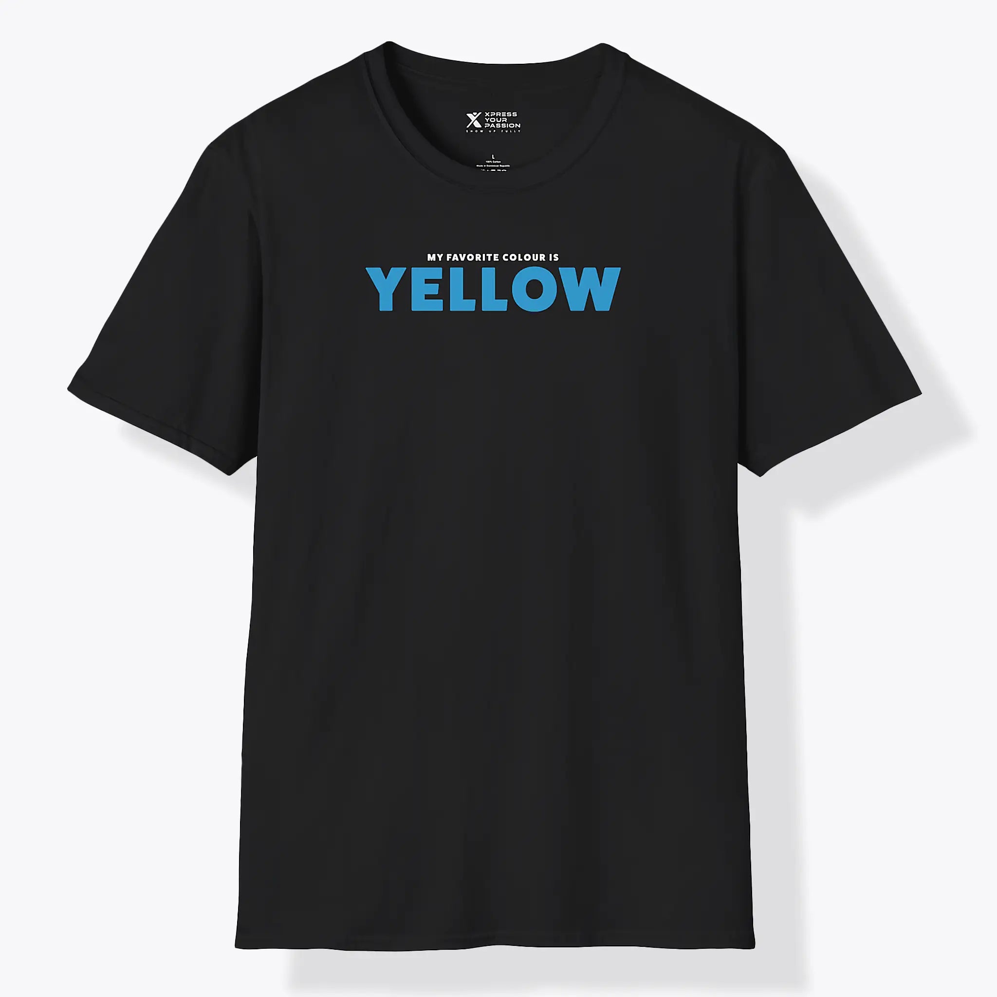 Xpress Your Passion Yellow Blue T-Shirt Black / S