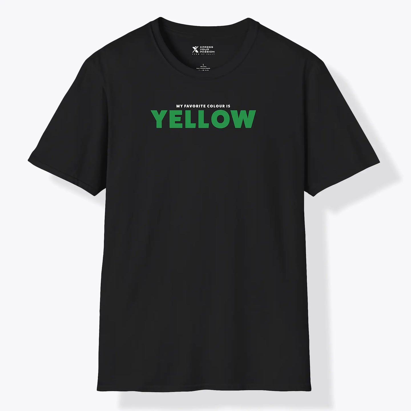 Xpress Your Passion Yellow Green T-Shirt Black / S