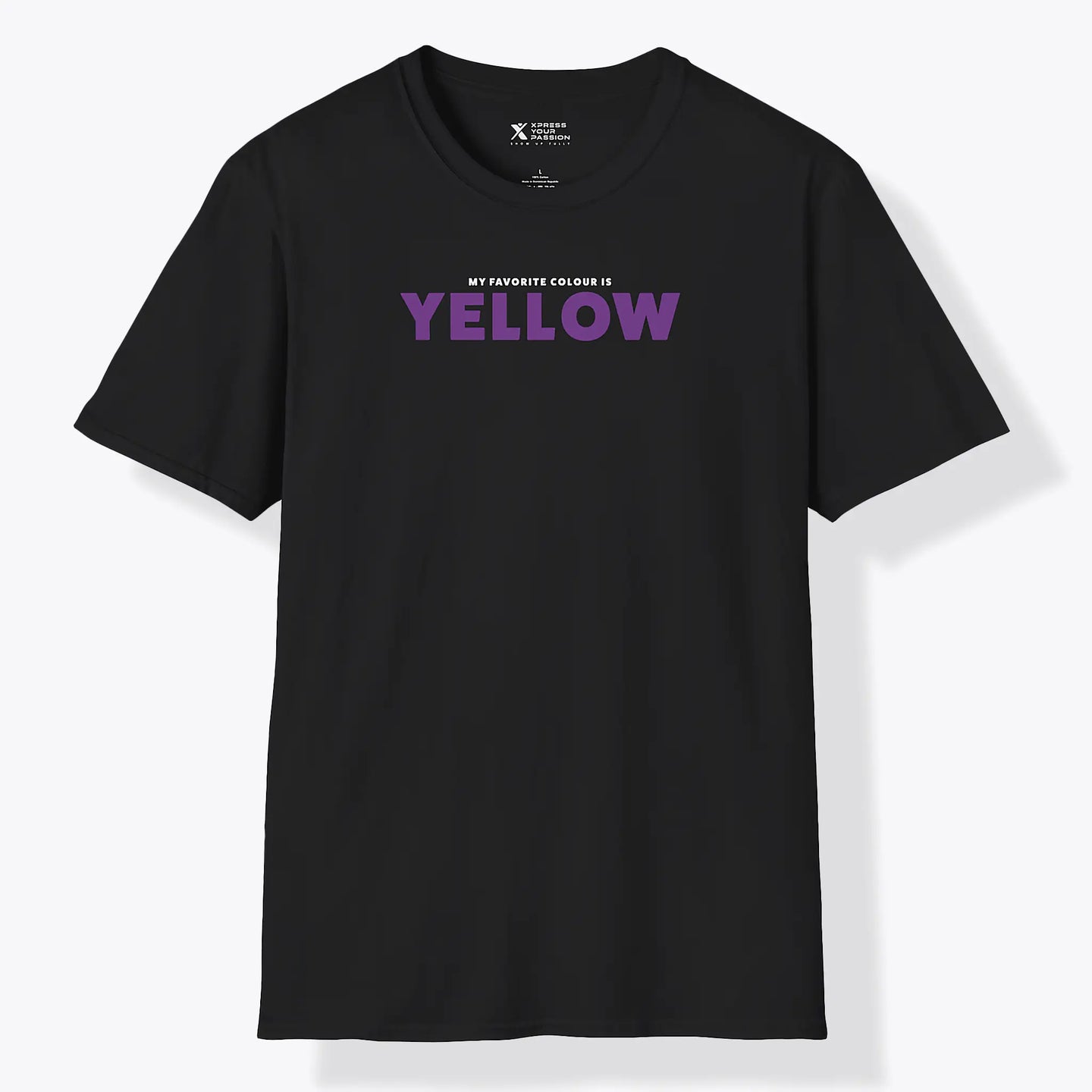 Xpress Your Passion Yellow Purple T-Shirt Black / S