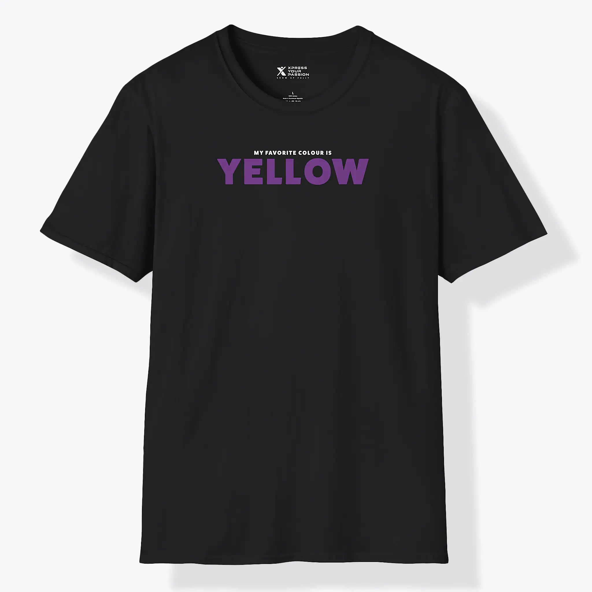 Xpress Your Passion Yellow Purple T-Shirt Black / S