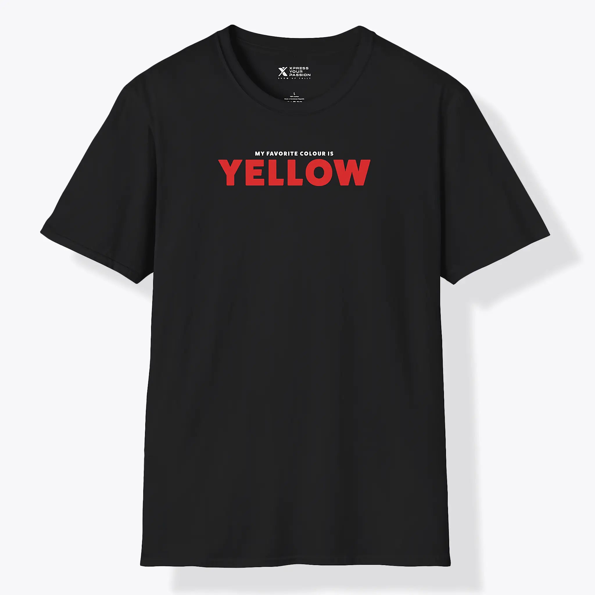 Xpress Your Passion Yellow Red T-Shirt Black / S