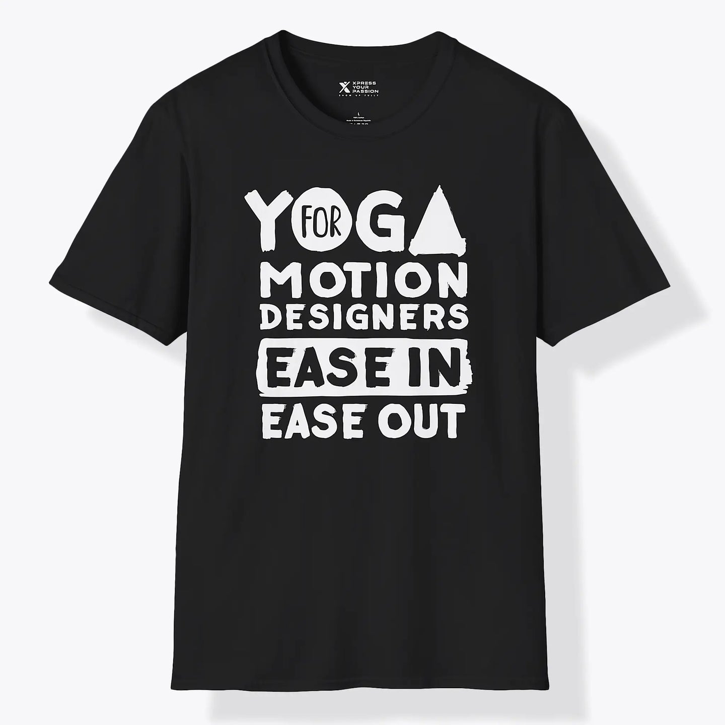 Xpress Your Passion Yoga For Motion Designers T-Shirt Black / S